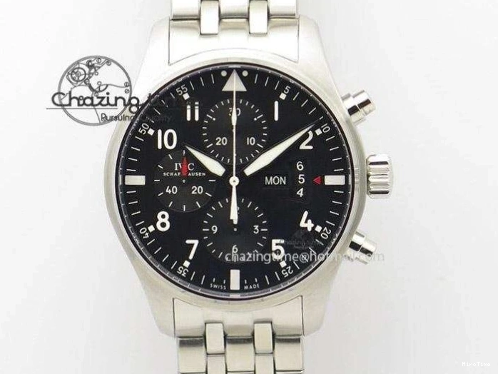 MIROTIME 0518 Portofino Chrono RG Black Dial on Black Leather Strap A HighPerformance 7389
